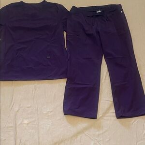 Infinity Women's Wide Leg scrubs in  Deep Purple